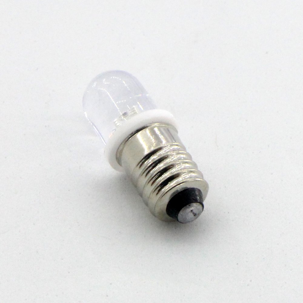 GutReise 10pcs E10 Screw DC12V Cold White Spot Led Bulb Light Lamps +10pcs E10 Base (DC12V, Cold White)