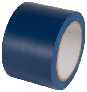 incom manufacturing: pvc vinyl safety aisle/pipe marking conformable durable color coding abrasion resistant tape, 3 inch x 108 ft, safety blue - ideal for walls, floors, equipment