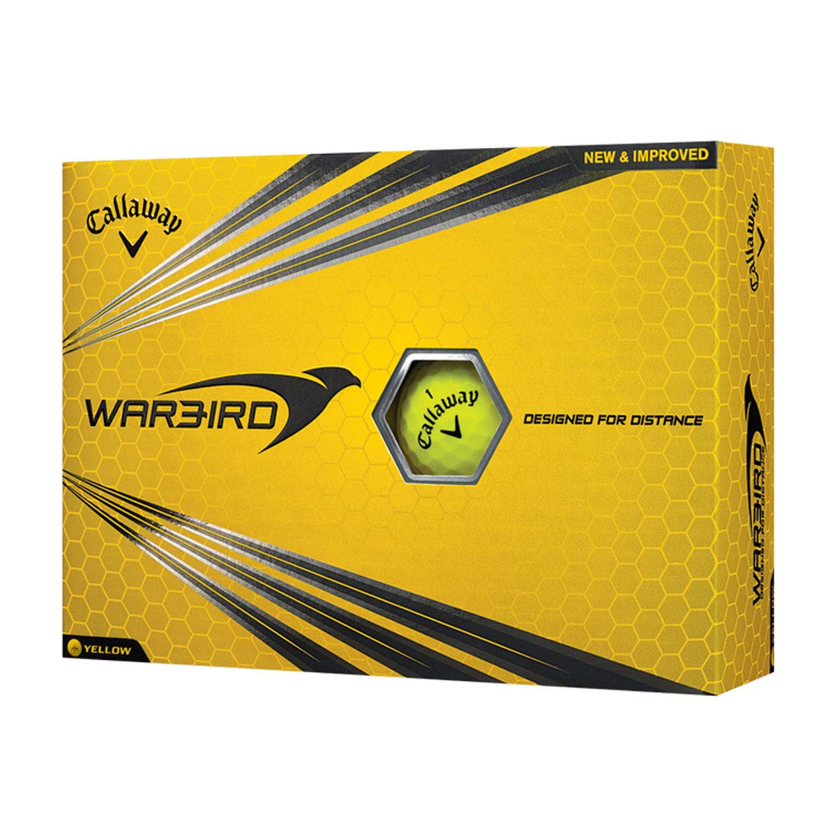 Callaway Warbird Golf Ball, Prior Generation, (One Dozen), Yellow, Prior Generation