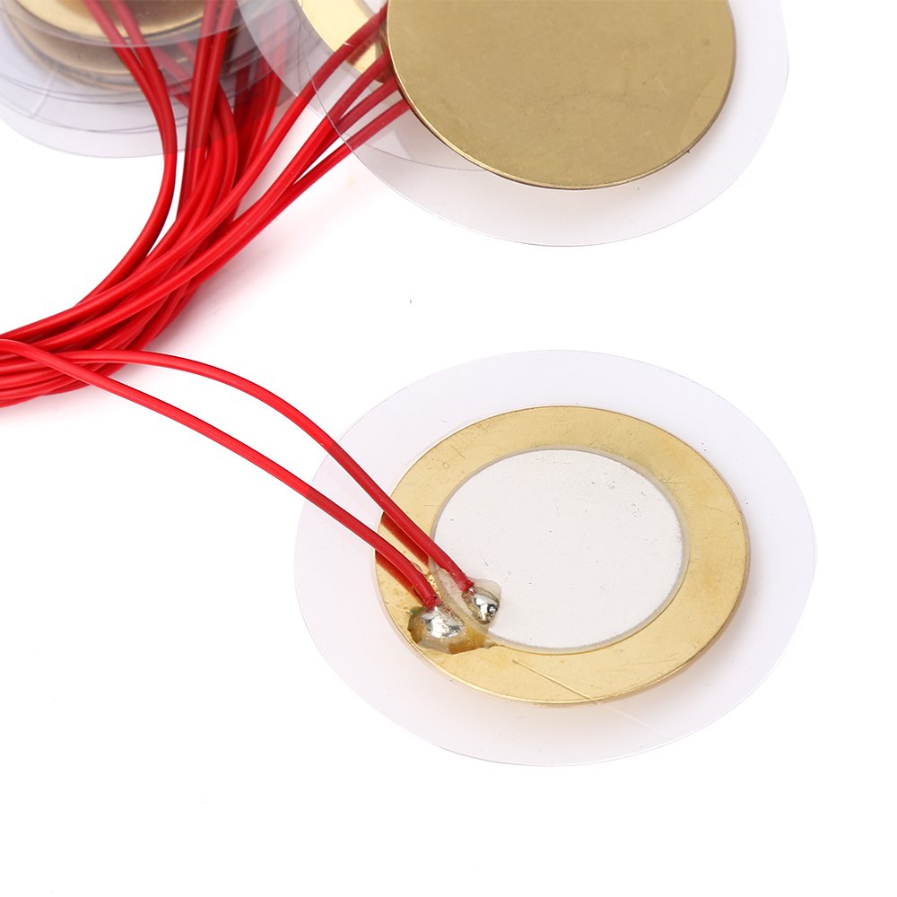 szzijia 20PCS 35mm Prewired Piezo Elements Buzzer Sounder Sensor Trigger Drum Disc