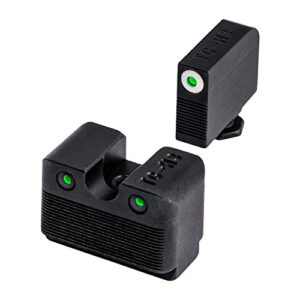 truglo tritium pro glow in the dark handgun glock pistol sight with focus lock ring and fortress finish for glock 17, 19 and other handgun models