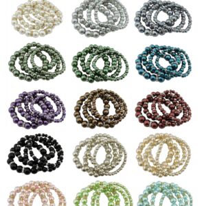 Coiris 4pcs Multi Layer Imitation Pearl Beads Stretch Bracelets For Women (BR1113-W)