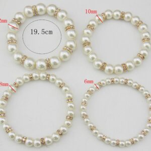 Coiris 4pcs Multi Layer Imitation Pearl Beads Stretch Bracelets For Women (BR1113-W)