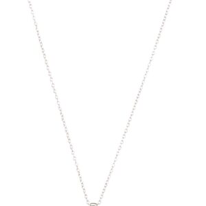 Amazon Essentials Sterling Silver Created White Sapphire Flower Pendant Necklace, 18" (previously Amazon Collection)