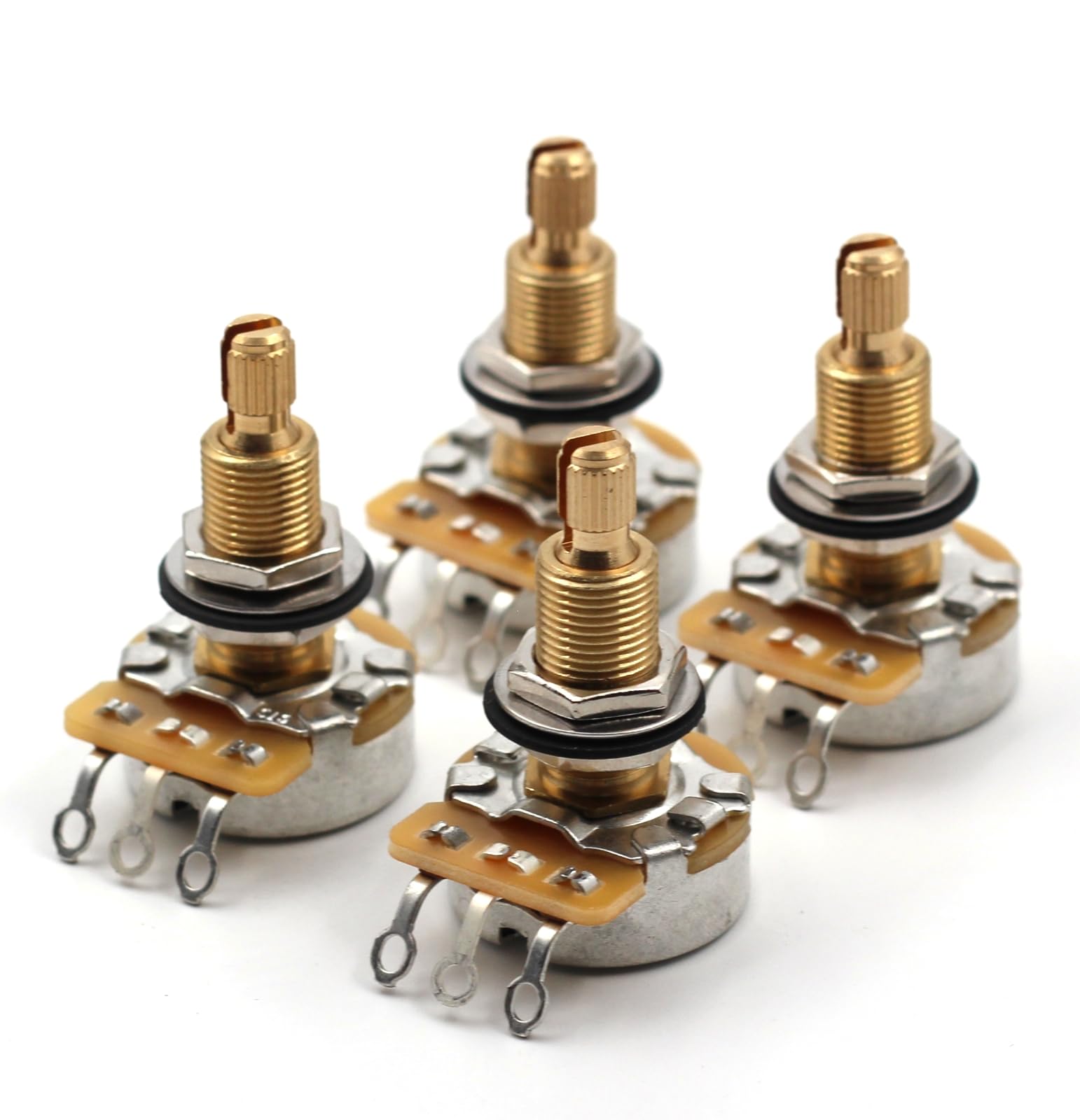 CTS TAOT CUSTOM 525K LONG Shaft Potentiometers - 5% Tolerance (All Pots Meter 500K-550K) - Set of 4 (4X)