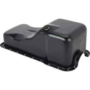 Speedway Motors 1962-1982 Small Block Ford 221-260-289-302 Oil Pan, Front Sump, Black, Stock Capacity, Heavy Stamped Steel, Fits Trucks and Vans, Not for 4x4 Trucks