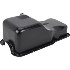 Speedway Motors 1962-1982 Small Block Ford 221-260-289-302 Oil Pan, Front Sump, Black, Stock Capacity, Heavy Stamped Steel, Fits Trucks and Vans, Not for 4x4 Trucks