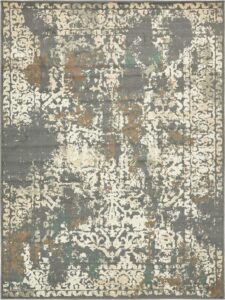 unique loom tuareg collection vintage distressed traditional area rug (9' 0 x 12' 0 rectangular, gray/ beige)