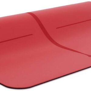 Liforme Special Yoga Mat - Patented Alignment System, Warrior-like Grip, Non-slip, Eco-friendly, sweat-resistant, Long, Wide and Thick, 4.2mm thick mat for comfort (Red)