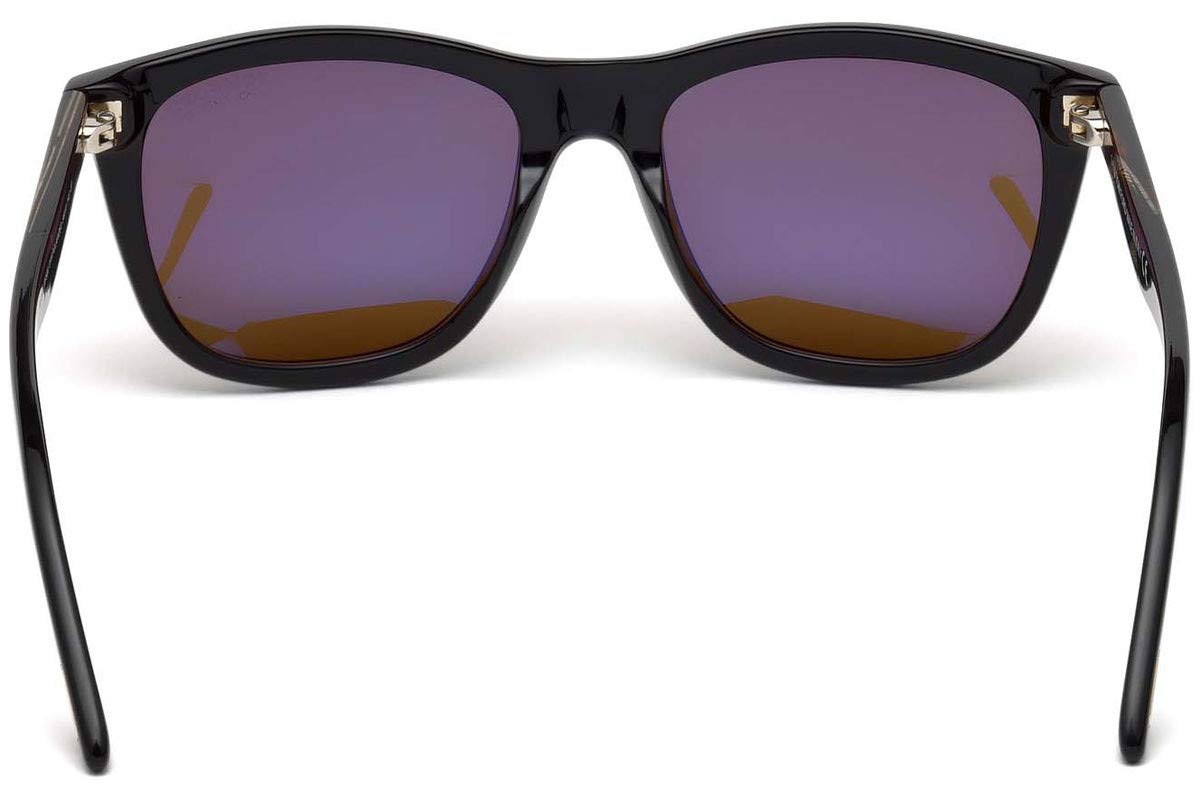 Tom Ford FT0500-F Sunglasses - Shiny Black Frame, Brown Polarized Lenses, 54 mm Lens FT0500-F5401H