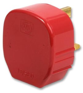 mk (electric) - toughplug 13a uk mains plug, red