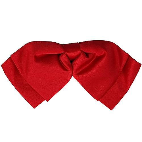 tiemart Solid Color Floppy Bow Tie (Red)