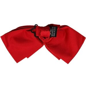 tiemart Solid Color Floppy Bow Tie (Red)