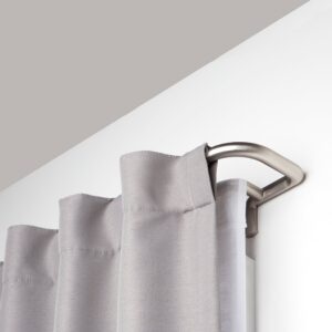 Umbra Twilight Double Curtain Rod Set – Wrap Around Design Ideal for Blackout or Room Darkening Panels, 48 to 88 Inches, Nickel