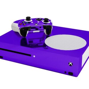 Purple Chrome Mirror - Vinyl Decal Mod Skin Kit by System Skins - Compatible with Microsoft Xbox One Slim (XB1 Slim)