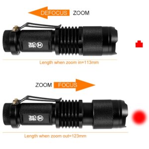 Maketheone Mini IR Flashlight 5W 850nm LED Adjustable Focus Torch, Infrared Light is Invisible to Human Eyes -to be Used with Night Vision Device