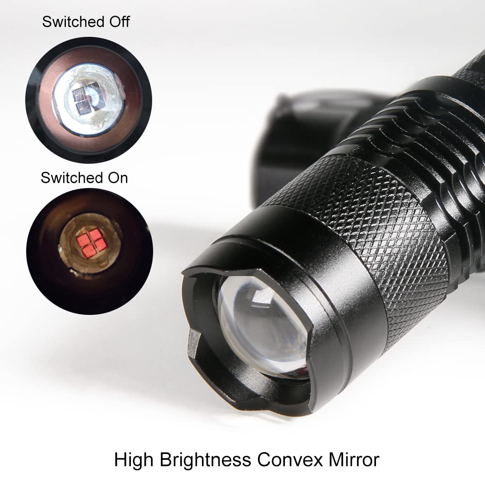 Maketheone Mini IR Flashlight 5W 850nm LED Adjustable Focus Torch, Infrared Light is Invisible to Human Eyes -to be Used with Night Vision Device