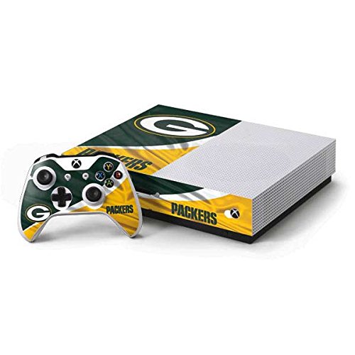 Skinit Decal Gaming Skin compatible with Xbox One S Console and Controller Bundle - Officially Licensed NFL Green Bay Packers Design