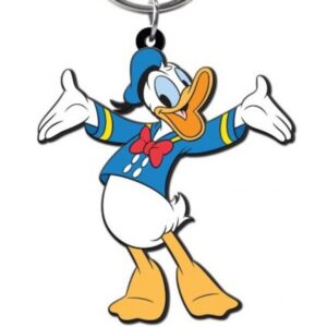 disney donald duck soft touch pvc key ring, one size, multicolor