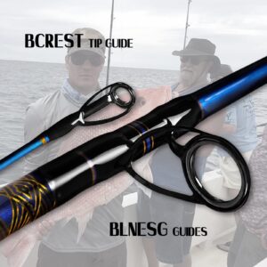 Fiblink Saltwater Graphite Jig Jigging Spinning Fishing Rod Deep Sea Jig Pole (6-Feet, Heavy, 80-120lbs)