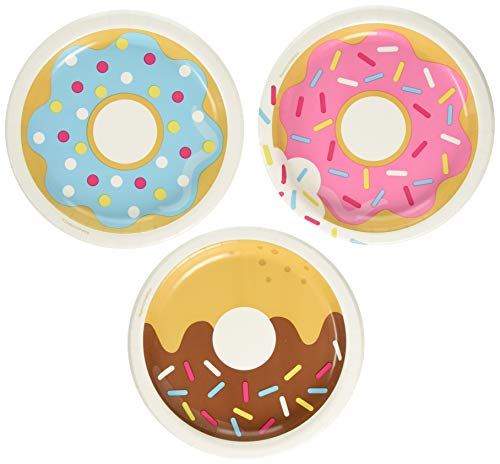 Creative Converting Donut Cake Dessert Plate, 7", Multicolor