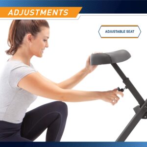 Marcy Foldable Magnetic Resistance Upright Exercise Bike NS-654, Black, One Size