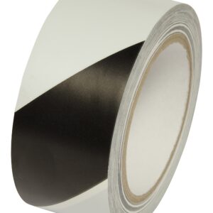 Incom WT2300 Manufacturing: Hazard Warning Conformable Tape, 2" x 108', Black/White