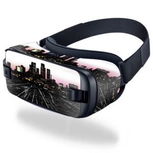 mightyskins skin compatible with samsung gear vr (2016) wrap cover sticker skins urban night