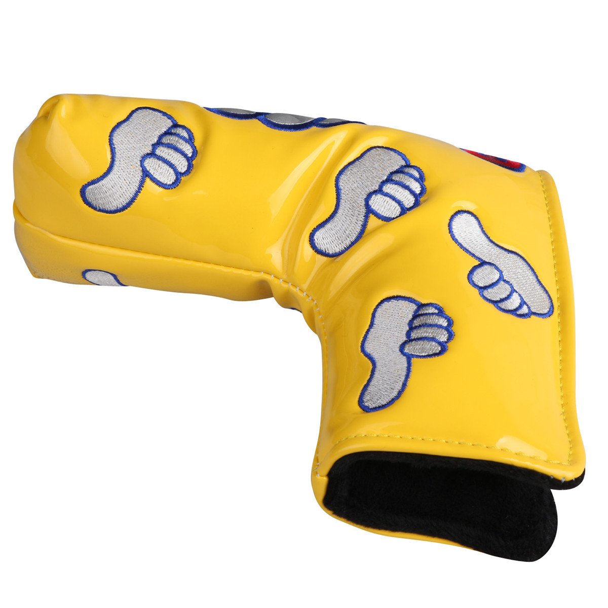 Thumb PU Golf Putter Headcover for Blade Style Golf Club Head Cover with Magnetic Headcovers (Yellow)