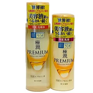 rohto hadalabo gokujyun premium hyaluronic lotion and milk set