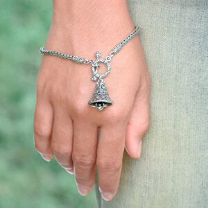 NOVICA Artisan Handmade .925 Sterling Silver Bracelet No Stone Chain Indonesia 'Bell Charm'