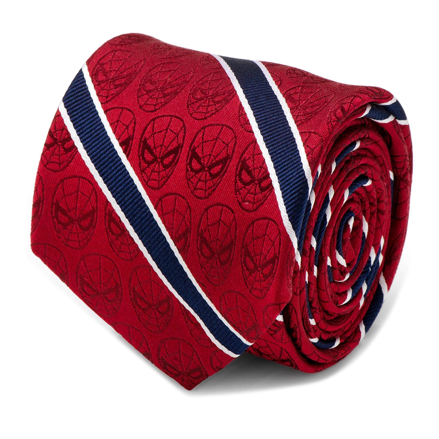 Cufflinks Inc. Spider-Man Red and Navy Stripe Men's Tie