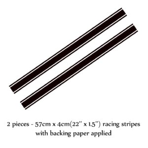 Custom Guitar or Bass Racing Stripes Decal Sticker Pack fits All Guitars 24 Colour Choices (Black)