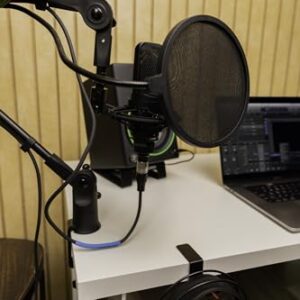 Rok-It Single Layer Microphone Pop Filter with C-Clamp to Fit Most Microphone Stands; (RI-POPFILTER)