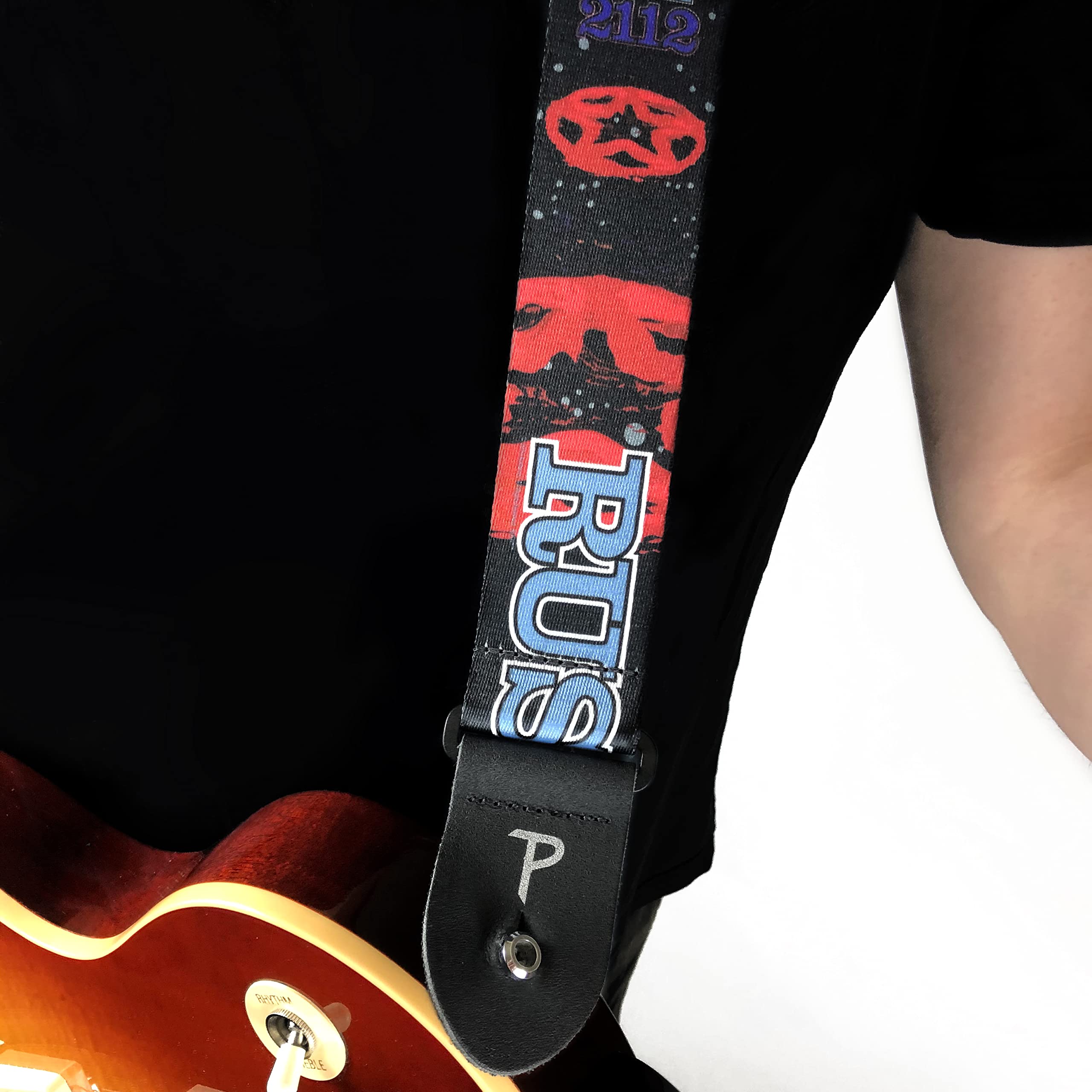 Perri's Leathers Ltd. - Rush Official Licensed Polyester Guitar Strap - Adjustable Guitar Strap from 39" to 58" for Electric, Bass, Acoustic Guitar (LPCP-8030)