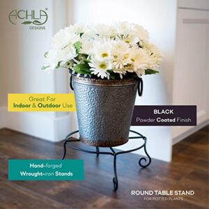 Achla Designs Piazza Flower Pot Plant Stand, Small,Black