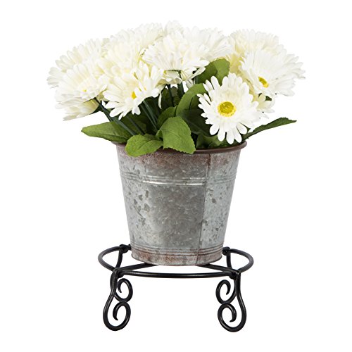 Achla Designs Piazza Flower Pot Plant Stand, Small,Black