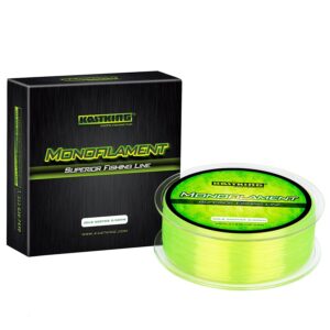 kastking premium monofilament fishing line, sunrise yellow,300yds,12lb