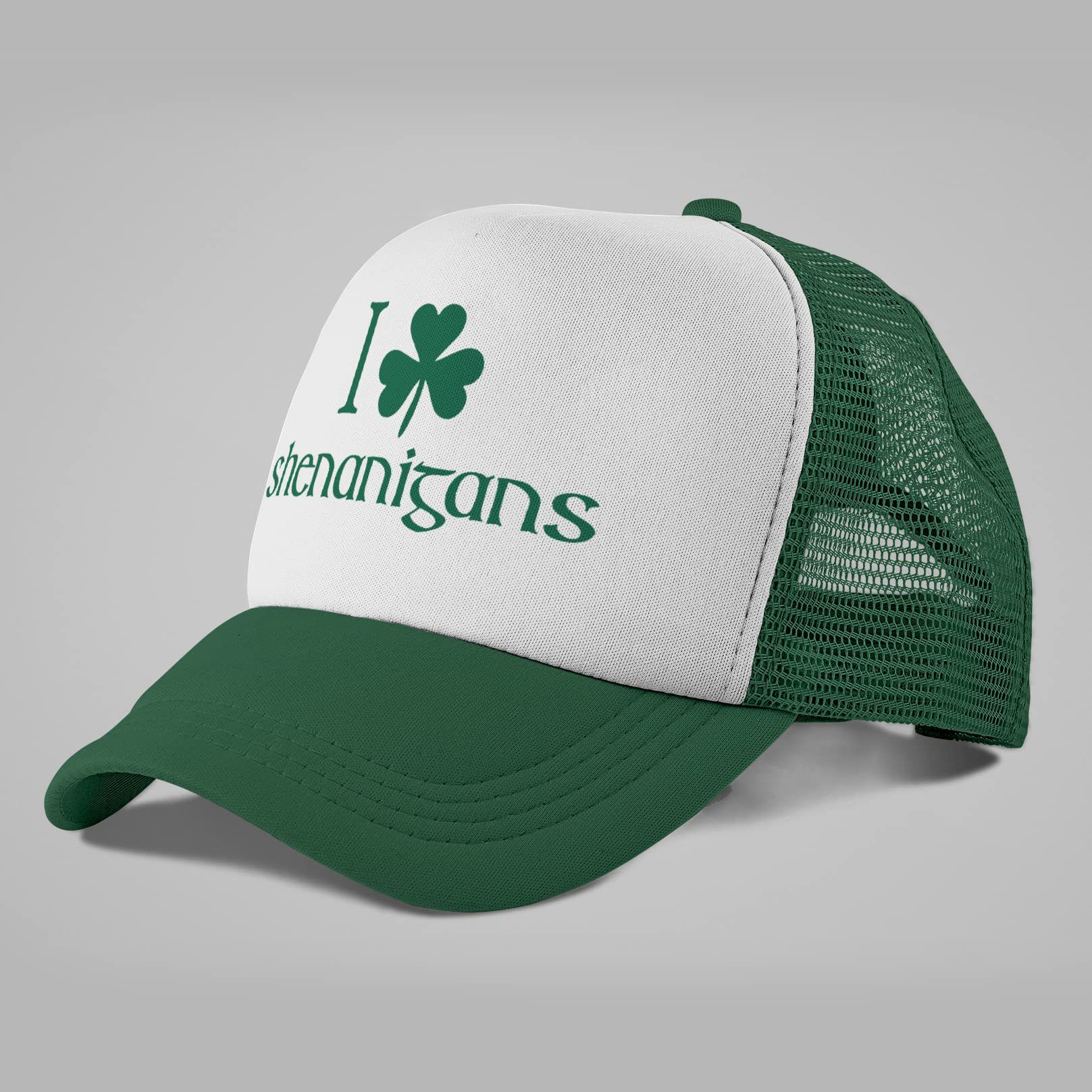 P&B I Shamrock Shenanigans, St Patrick's Day Campaign Adjustable Unisex Hat Cap (Green)