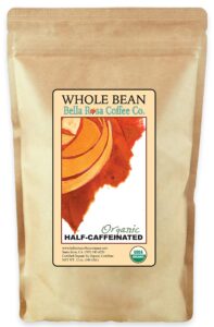 organic half-caff, 12 oz. whole bean, medium roast, 1 bag