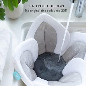 Blooming Bath Baby Bath Seat - Baby Tubs for Newborn Infants to Toddler 0 to 6 Months and Up - Baby Essentials Must Haves - The Original Washer-Safe Flower Seat (Lotus, Gray/Dark Gray)