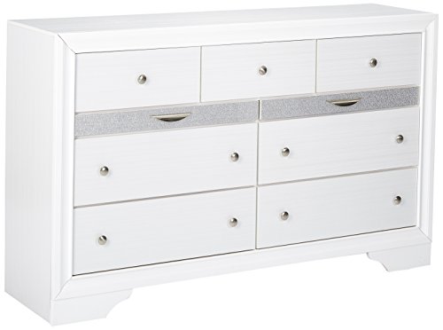 Acme Naima Wood 9-Drawers Bedroom Dresser in White