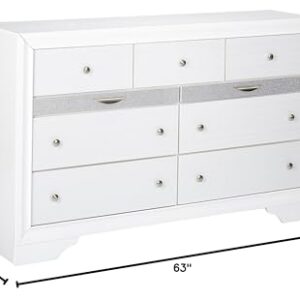 Acme Naima Wood 9-Drawers Bedroom Dresser in White