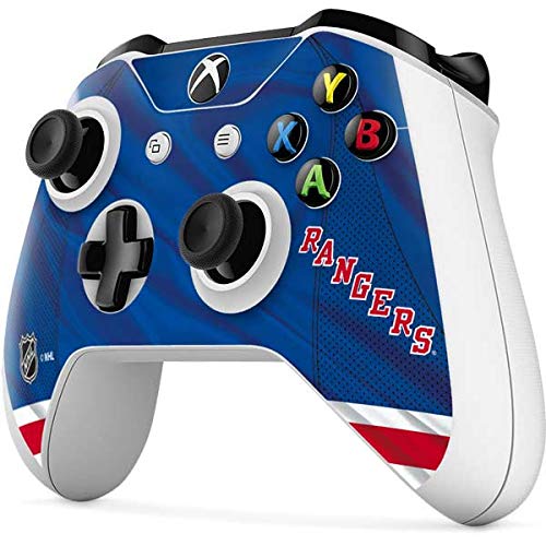 Skinit Decal Gaming Skin compatible with Xbox One S Controller - Officially Licensed NHL New York Rangers Home Jersey Design