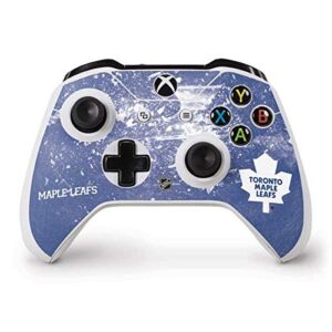 skinit decal gaming skin compatible with xbox one s controller - officially licensed nhl toronto maple leafs frozen design