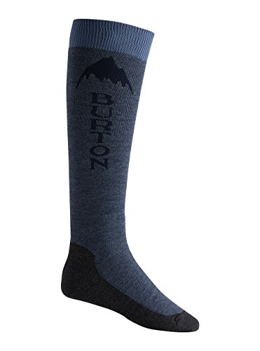 Burton Mens Emblem Midweight Sock, Mood Indigo Heather, Large