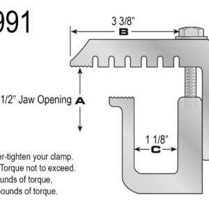 GCi STRONGER BY DESIGN G-991 Clamps for Ford Super Duty Trucks (Set of 6). Made in USA with 6000 Series Structural Aluminum to Ensure Quality and Strength. For Mounting Caps, Camper Shells, Toppers.