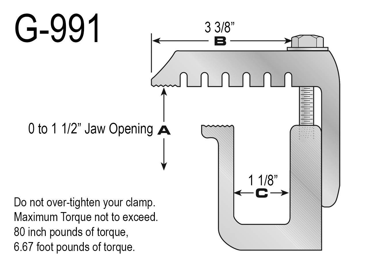 GCi STRONGER BY DESIGN G-991 Clamps for Ford Super Duty Trucks (Set of 6). Made in USA with 6000 Series Structural Aluminum to Ensure Quality and Strength. For Mounting Caps, Camper Shells, Toppers.