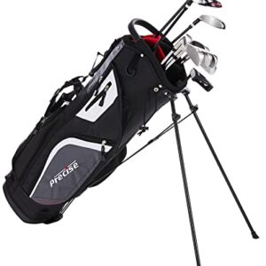 Top Line Men's Right Handed M5 Golf Club Set for Tall Men ( Height 6'1" - 6'4"), Includes Driver, Wood, Hybrid, 5, 6, 7, 8, 9, PW Stainless Irons with True Temper Shafts, Putter, Stand Bag & 3 HCs