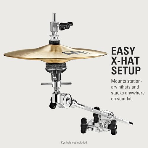 Meinl Cymbals X-Hat Cymbal Stand Arm for Auxiliary Hihats or Stacks with Clutch and Adjustable Tension, Chrome Plated Steel, 2-Year Warranty (MXH)